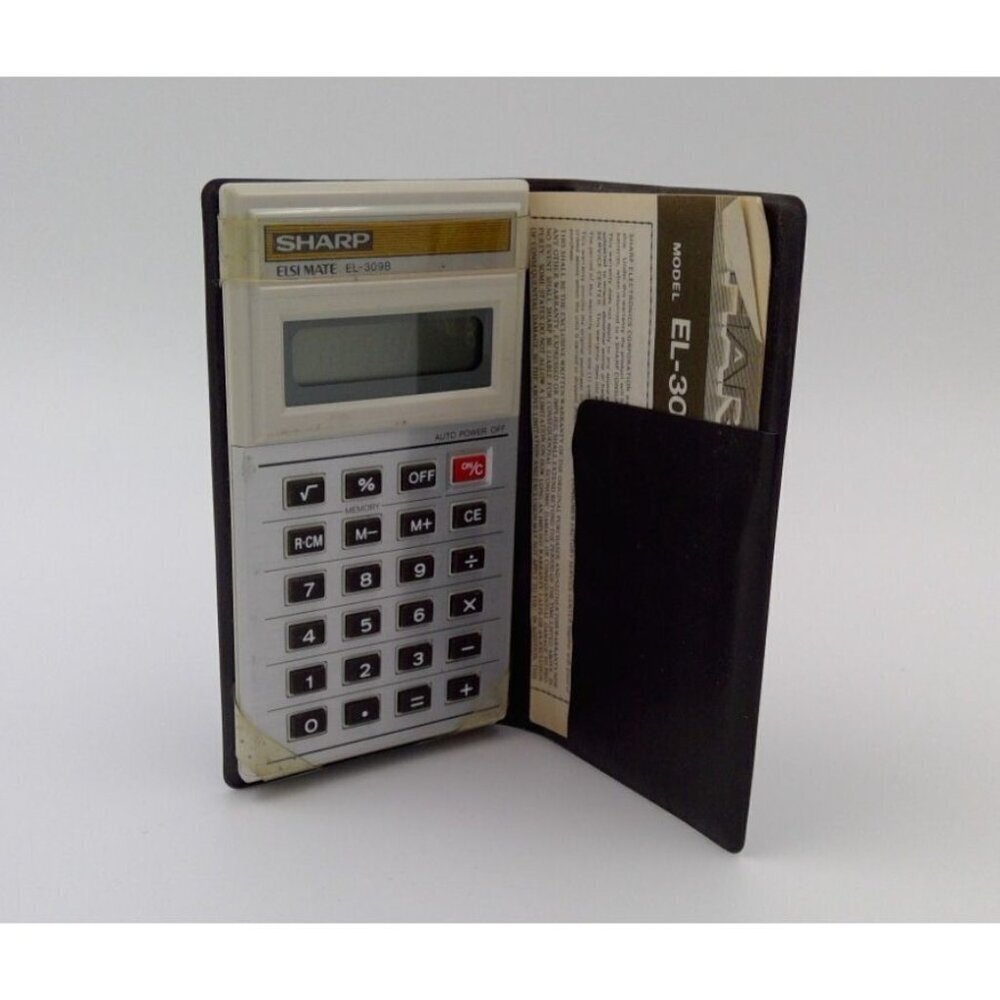Sharp ELSI Mate EL-309B Vintage Calculator -Working